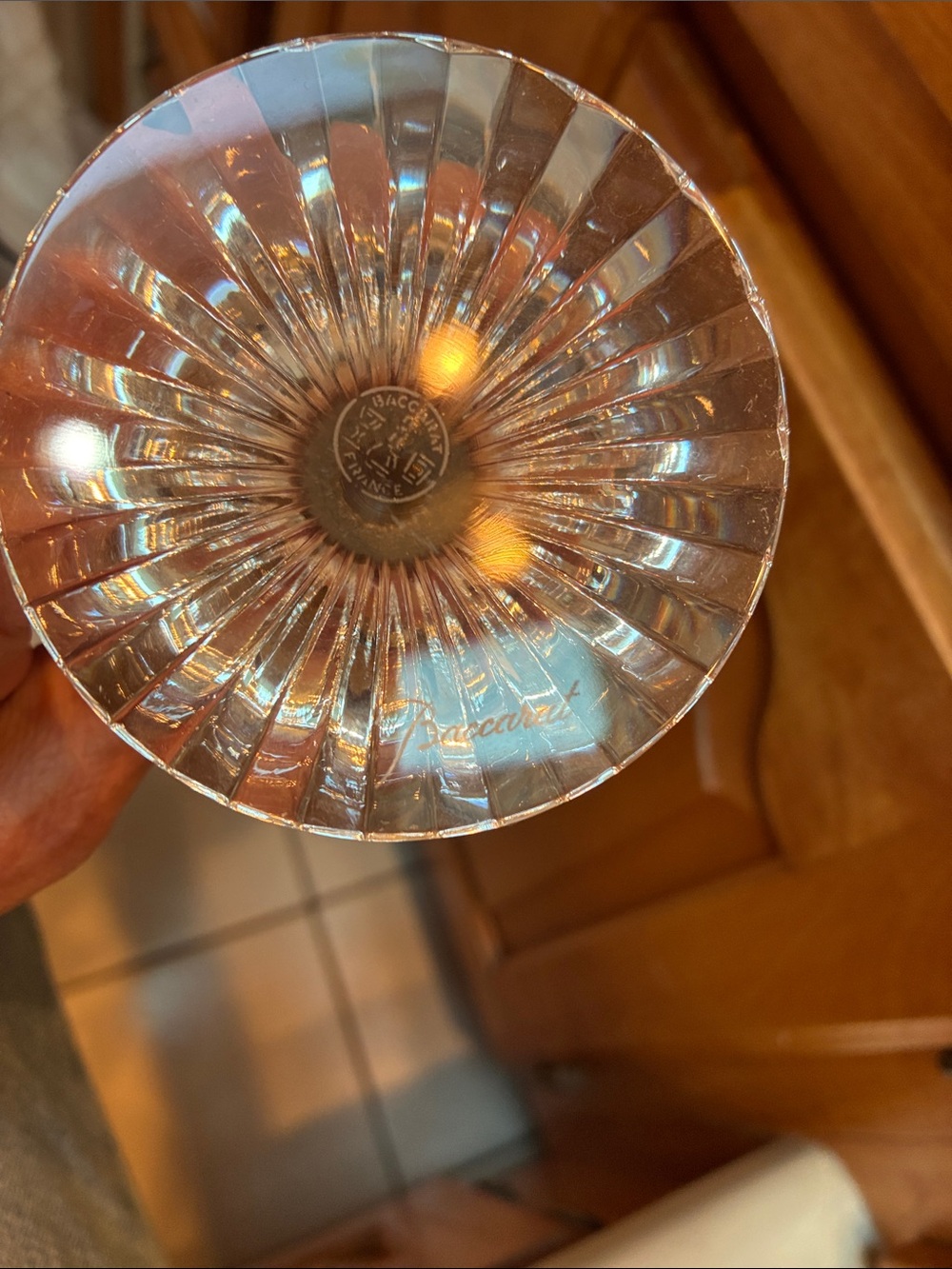 Four Baccarat Messena Clear Crystal Wine, Water Goblet with Faceted Stem NWOT - Picture 6 of 12